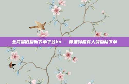 全网最低自助下单平台ks - 哔哩哔哩真人赞自助下单