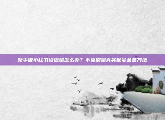 新手做小红书没流量怎么办？不靠刷量真实起号全套方法