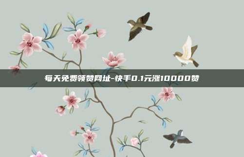每天免费领赞网址-快手0.1元涨10000赞