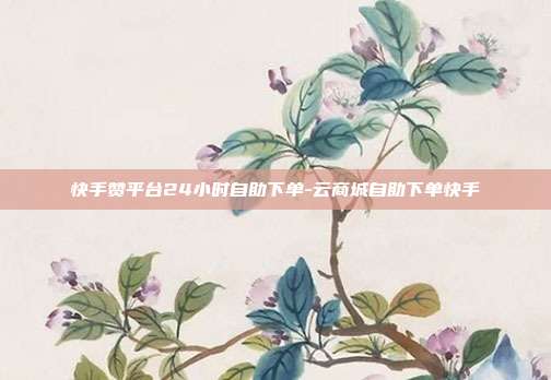 快手赞平台24小时自助下单-云商城自助下单快手