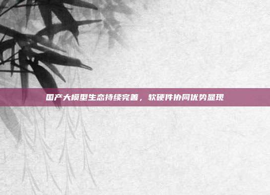 国产大模型生态持续完善,软硬件协同优势显现