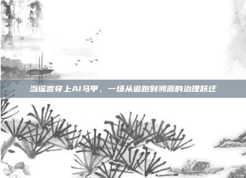 当谣言穿上AI马甲,一场从追跑到溯源的治理跃迁