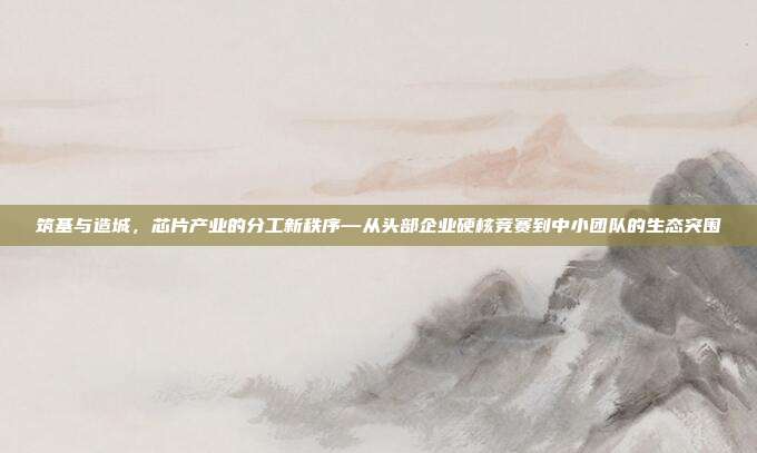 筑基与造城,芯片产业的分工新秩序—从头部企业硬核竞赛到中小团队的生态突围