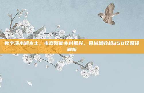 数字活水润乡土,电商赋能乡村振兴,县域增收超350亿路径解析