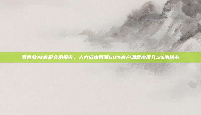 零售业AI客服实测报告,人力成本直降60%客户满意度反升5%的秘密