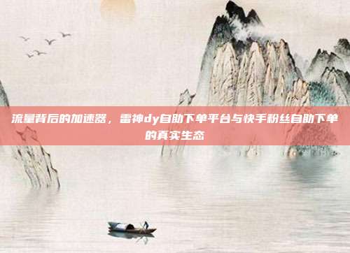 流量背后的加速器，雷神dy自助下单平台与快手粉丝自助下单的真实生态