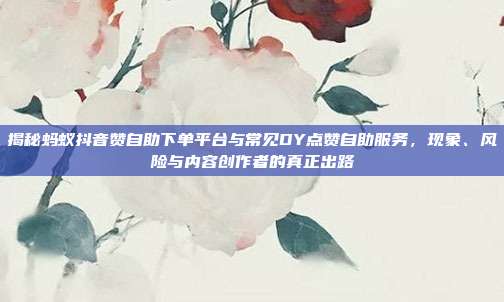 揭秘蚂蚁抖音赞自助下单平台与常见DY点赞自助服务,现象、风险与内容创作者的真正出路