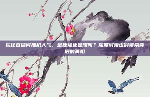 揭秘直播间挂机人气,是捷径还是陷阱?深度解析虚假繁荣背后的真相