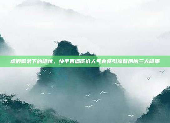 虚假繁荣下的隐忧,快手直播低价人气套餐引流背后的三大隐患