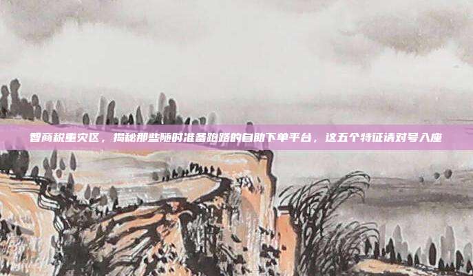 智商税重灾区,揭秘那些随时准备跑路的自助下单平台,这五个特征请对号入座