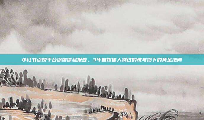 小红书点赞平台深度体验报告,3年自媒体人踩过的坑与攒下的黄金法则
