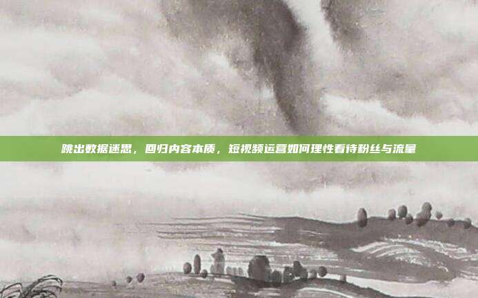跳出数据迷思，回归内容本质，短视频运营如何理性看待粉丝与流量