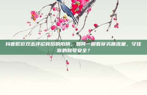 抖音低价双击评论背后的陷阱,如何一眼看穿劣质流量,守住你的账号安全?