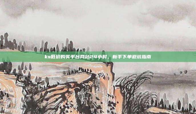 ks低价购买平台网站24小时,新手下单避坑指南