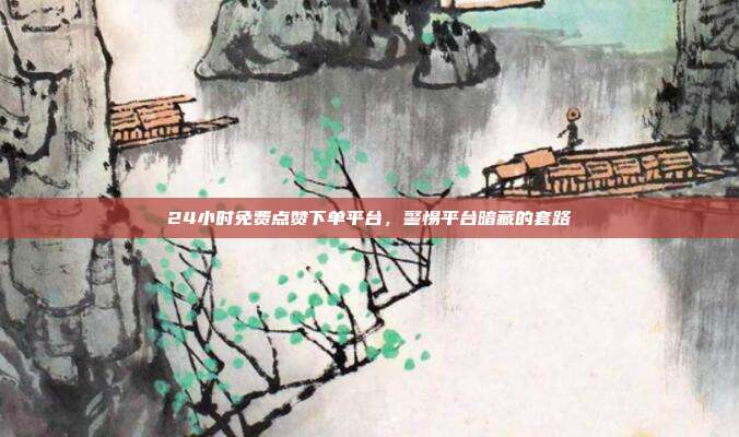 24小时免费点赞下单平台,警惕平台暗藏的套路