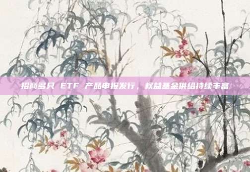 招商多只 ETF 产品申报发行,权益基金供给持续丰富