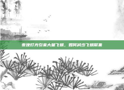 夜晚灯光引来大量飞蛾，如何减少飞蛾聚集