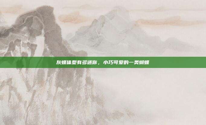 灰蝶体型有多迷你,小巧可爱的一类蝴蝶