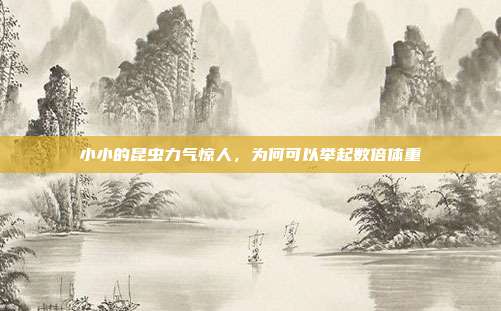 小小的昆虫力气惊人,为何可以举起数倍体重