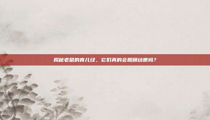 揭秘老鼠的育儿经，它们真的会照顾幼崽吗？