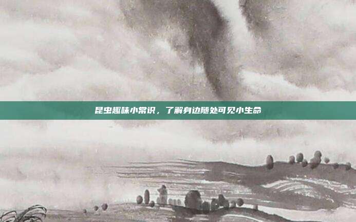 昆虫趣味小常识,了解身边随处可见小生命