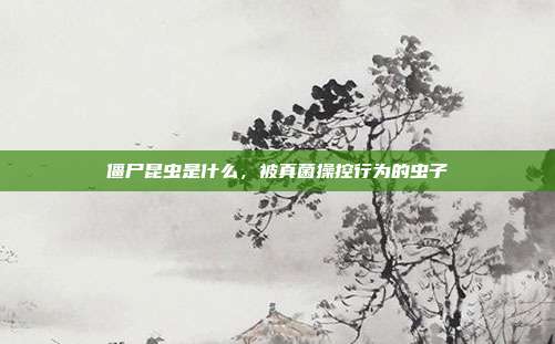 僵尸昆虫是什么,被真菌操控行为的虫子