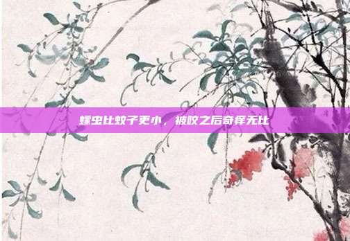 蠓虫比蚊子更小,被咬之后奇痒无比