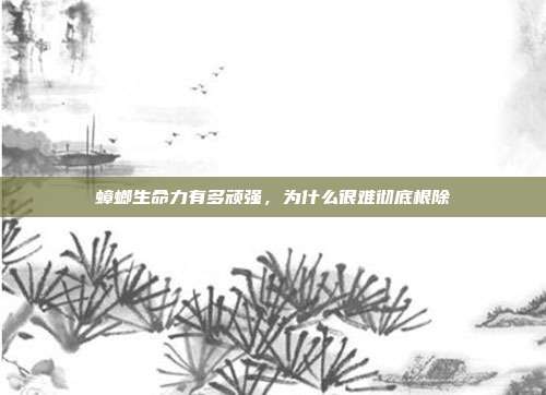 蟑螂生命力有多顽强,为什么很难彻底根除