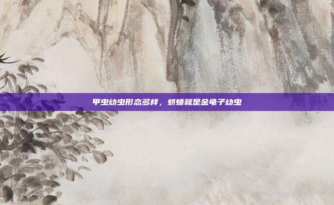甲虫幼虫形态多样,蛴螬就是金龟子幼虫