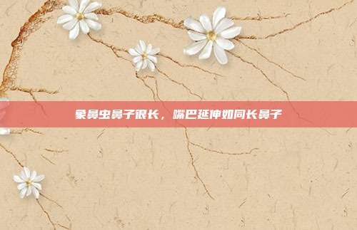 象鼻虫鼻子很长，嘴巴延伸如同长鼻子