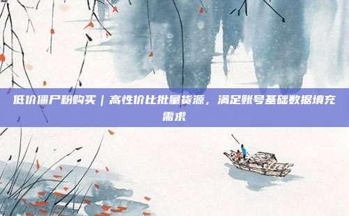 低价僵尸粉购买｜高性价比批量货源，满足账号基础数据填充需求