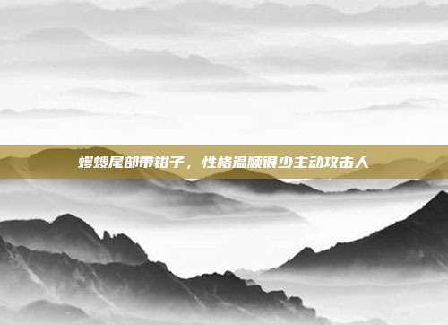 蠼螋尾部带钳子，性格温顺很少主动攻击人