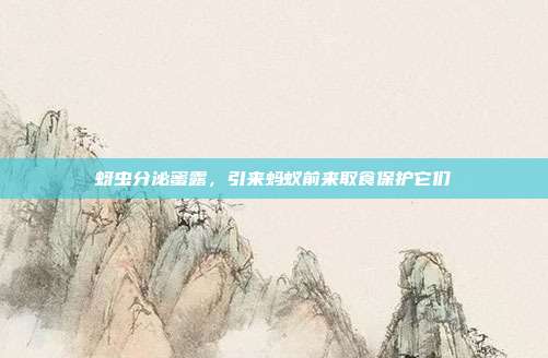 蚜虫分泌蜜露,引来蚂蚁前来取食保护它们