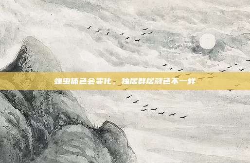 蝗虫体色会变化,独居群居颜色不一样