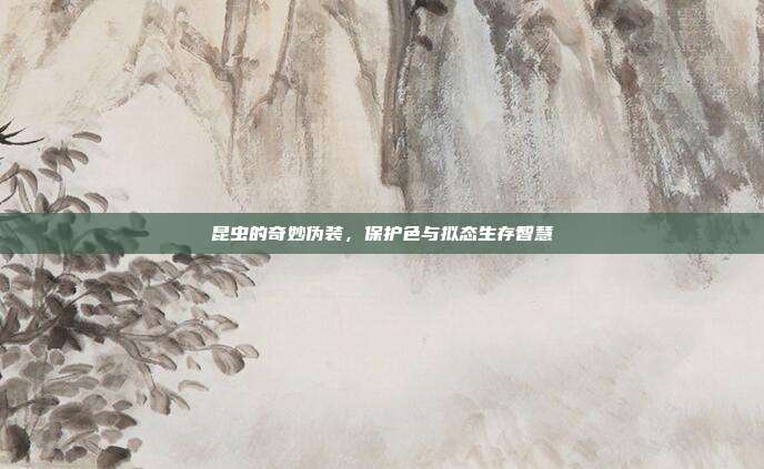 昆虫的奇妙伪装,保护色与拟态生存智慧