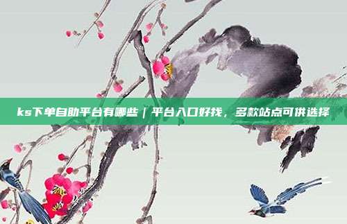 ks下单自助平台有哪些|平台入口好找,多款站点可供选择