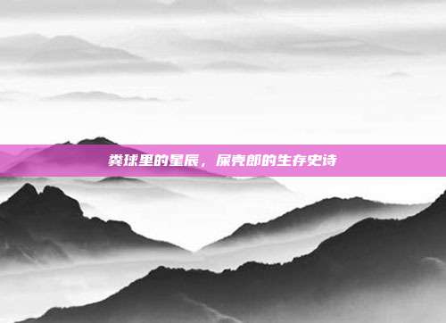 粪球里的星辰，屎壳郎的生存史诗