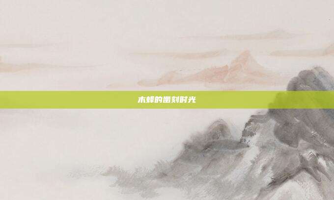 木蜂的凿刻时光