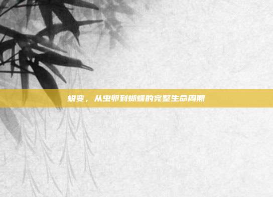 蜕变，从虫卵到蝴蝶的完整生命周期