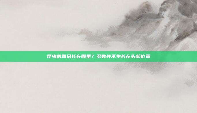 昆虫的耳朵长在哪里？多数并不生长在头部位置
