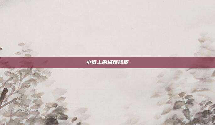 小街上的城市修辞