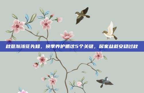 秋意渐浓花先知，换季养护抓这5个关键，居家盆栽安稳过秋