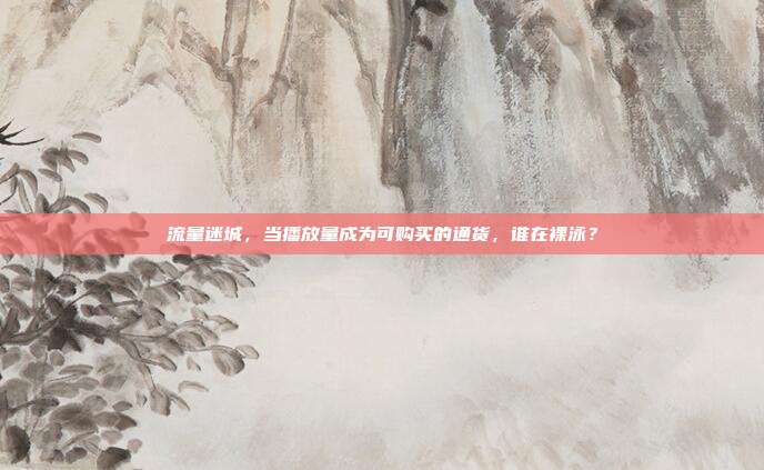 流量迷城,当播放量成为可购买的通货,谁在裸泳?