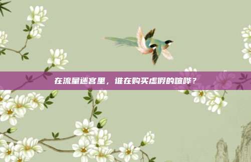 在流量迷宫里,谁在购买虚假的喧哗?