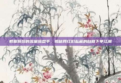 数据背后的流量操盘手，揭秘网红们私藏的自助下单江湖