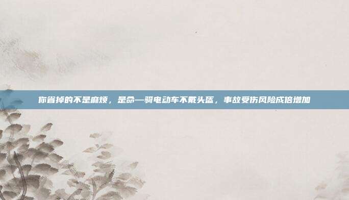 你省掉的不是麻烦,是命—骑电动车不戴头盔,事故受伤风险成倍增加