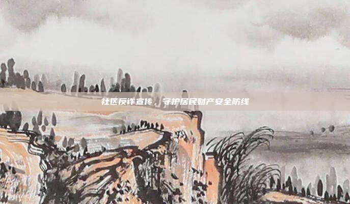 社区反诈宣传，守护居民财产安全防线