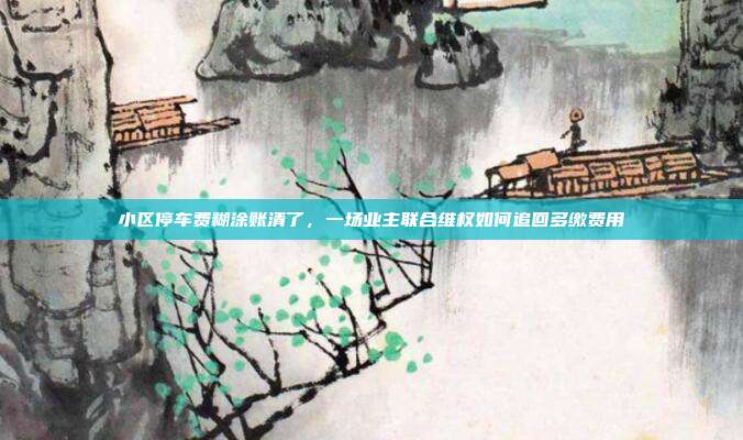 小区停车费糊涂账清了，一场业主联合维权如何追回多缴费用