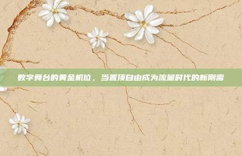 数字舞台的黄金机位,当置顶自由成为流量时代的新刚需