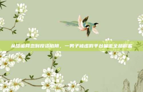 从甜蜜网恋到投资陷阱，一男子被虚假平台骗走全部积蓄